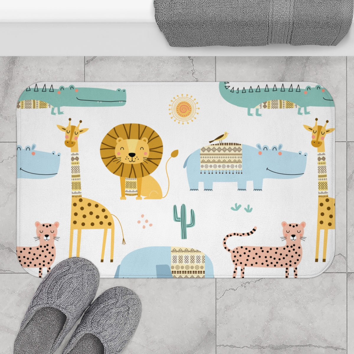 Toddler Cat Bath Mat, Monochrome Kid Bathroom, Kids Decor, Toddler Dec –  littlepaperies