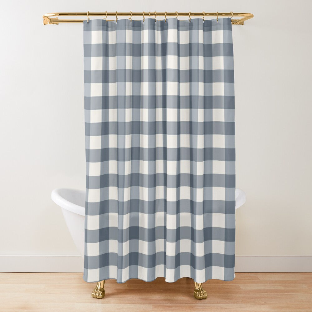 Gingham farmhouse sold Shower Curtains